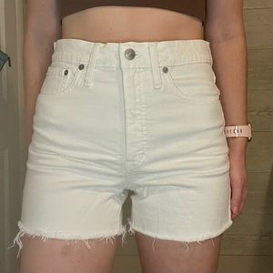 White Denim Shorts